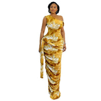 Sleeveless Slash-neck One-shoulder New Dress