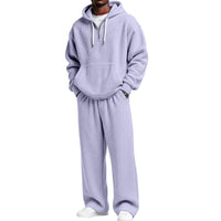 Solid Color Long Sleeved Long Pants Two-piece Set Sporty And Minimalist