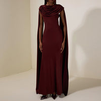 Womens Sleeveless Pleated Elegant Sheath Deep Red Dress