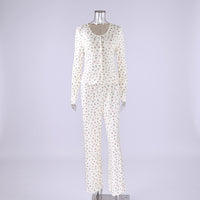 Women's Knitted Printed Camisole Three-Piece Set