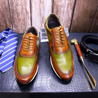 Sponge Leather Gentleman Mens Shoes With Rubber Outsole Heel