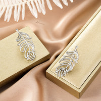Oval Stainless Steel Earrings, Trendy Geometric Heart Texture, 18K Gold Plated Ear Studs, Titanium Steel