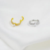 Titanium Steel European And American Entry Lux Full Diamond Earrings