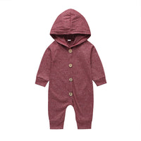 Hooded Single Breasted Baby Romper