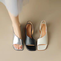 Womens Comfortable Wedge Open Toe Sandals, 2026 Summer New Arrival, European Style Square Toe Peep Toe Plus Size Fashion High Heels