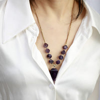 High-Quality European And American-Style Natural Stone Fashionable Light-Luxury Minimalist Rose Quartz Arrow Pendant