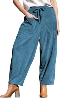 Women's Corduroy Loose-fit Wide-leg Pants