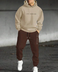 Men's Fashion Trendy Casual All-matching Hooded Sweatshirt And Sweatpants Suit