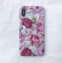 Shell pattern flower phone case