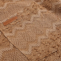 Hollow-out Crocheted Knitted Short-sleeved Shirt