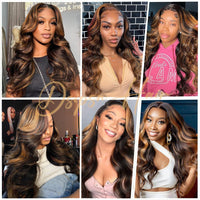 Cross-border New Wig European And American Ladies Front Lace Synthetic Wigs Brown Medium Long Curly Hair Big Wave