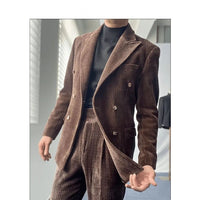 Corduroy Retro Suit Simple