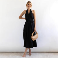 Women's New Halterneck Sexy Backless Dress