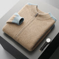 Men's Half Turtleneck Zipper Cardigan Thickened Sweater Warm Multi-color Coat