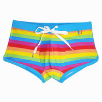 Men's Split Color Stripes Fashion Tether Sport Underwear
