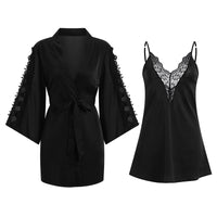 Satin Lace Backless Large V Loose And Comfortable Slip Nightdress