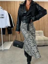 High Waist Slimming Women's Printed Wear Skirt