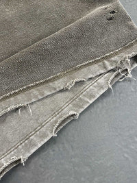 Retro Heavy Batik Stitching Washed And Worn Shorts Frayed Ripped
