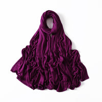 35 Colors Malaysia Pure Color Modal Curling Mercerized Cotton Scarf