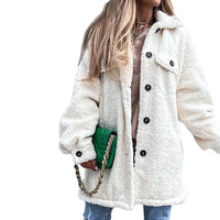 Women's Single Breasted Lapel Cardigan Warm Sweater