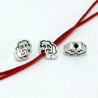 Ancient Silver Auspicious Cloud Back Cloud Beads Small Tassel