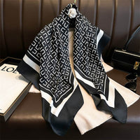 Fashion Printed Silk Scarf Twill Silk High Quality Square Scarf