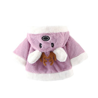 Thick Hooded Cape Coat Thermal Furry Clothes Small Antlers