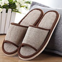 Couples Indoor Floor Slippers Solid Color
