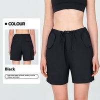Sun Protection Yoga Shorts Women's Summer Double Pocket Outdoor Running Fitness