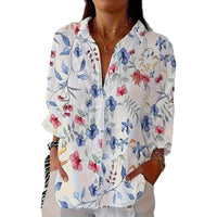 Printed Long-Sleeve Casual Womens Shirt