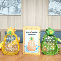 Creative Cute Pineapple Straw Plastic Water Cup Portable Strap Children's Outdoor Sports Water Bottle