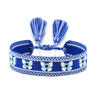 European And American Blue Eyes Lucky Embroidery Tassel Hand Rope