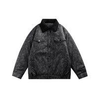 Non-hooded Multi-pocket Cotton-padded Casual Retro Baggy Coat