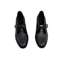 Spring British-style Retro T-Strap Chunky Heel Round-toe Commuter Pumps