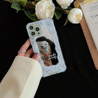 White Rose Mirror Mobile Phone Case Women's