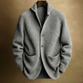Men's Knitted Cardigan Fashion Casual Pocket Button Jacket Long Sleeve Top Clothing