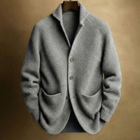 Men's Knitted Cardigan Fashion Casual Pocket Button Jacket Long Sleeve Top Clothing