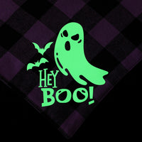 Plaid Luminous Halloween Pet's Saliva Towel