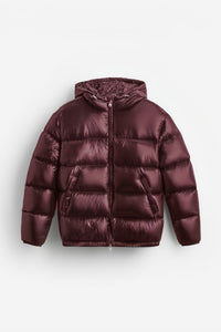 Black Hooded Cotton Jacket Casual