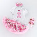 Baby cartoon romper princess dress set