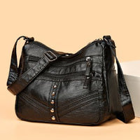 Ladies New High-grade Soft Leather Messenger Bag Vintage Leather
