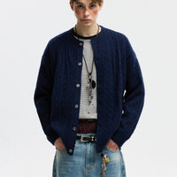 Twisted Solid Color Sweater Cardigan For Men And Women, American Style For Autumn And Winter
