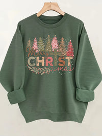 Christmas European American Fashion Floral Print Women's Sweater