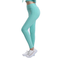 Bubble Yoga Pants Jacquard High Elastic Sports Gym Pants