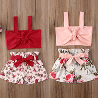 Lovely New Sling Girl Baby Two-Piece Big Flower Lace