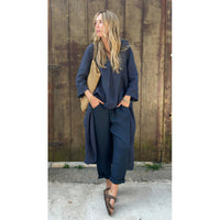 Shirt And High-waisted Loose-fitting Pants Workwear Set