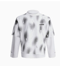 Retro Washed Fake Two-piece Broken Hole Design Long-sleeved Sweater