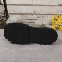 Women's Three-layer Platform Plus Round Toe Patchwork Retro Cool Martin Boots
