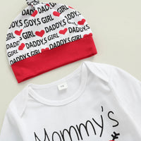 Three-piece Printed Long-sleeved Hooded Baby Suit