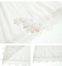 Simulated silk lace nightdress